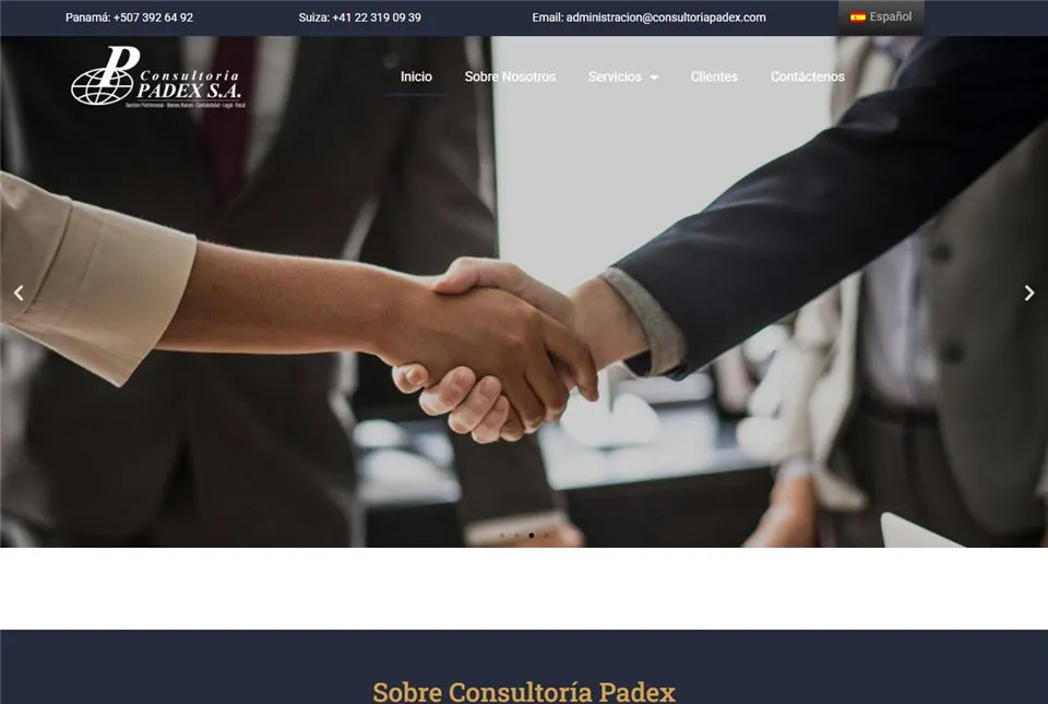 Página web de consultoriapadex.com, diseñada por Jalpro