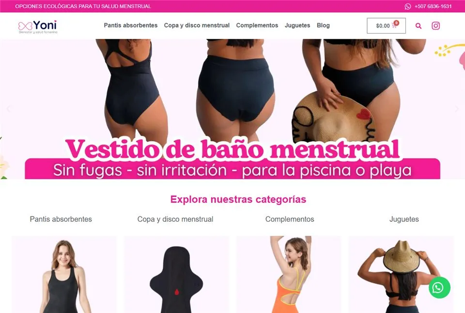 Página web de yonipty.com, diseñada por Jalpro